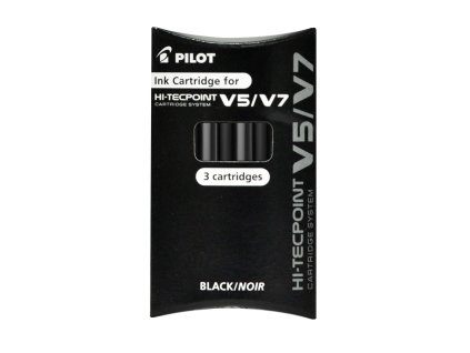 Pilot, Náplň do Rollerů Hi-Tecpoint V5, 0.5, 3 ks, (F) tenký (Barva černá)