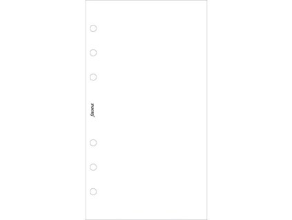 Filofax, Papíry pro diáře, čisté, osobní (Barva bílá)
