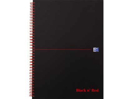 Oxford, Zápisník Black n´ Red Notebook, 70 listů, linkovaný, černá (Velikost A4)