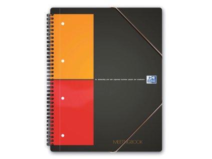 Oxford, Zápisník International Meetingbook, 80 listů, čtverečkovaný, šedá (Velikost A4+)