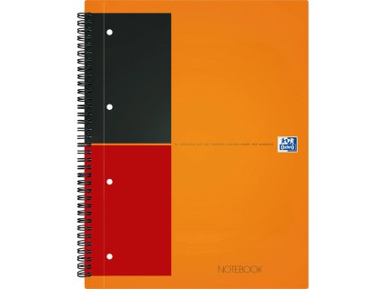 Oxford, Zápisník International Notebook, 80 listů, linkovaný, oranžová (Velikost A4+)