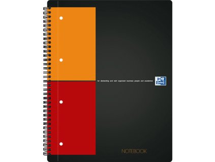Oxford, Zápisník International Notebook, 80 listů, čtverečkovaný, šedá (Velikost A4+)