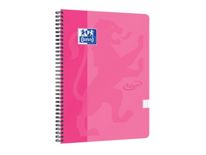 Oxford, Zápisník Nordic Touch, A4+, 70 listů, čtverečkovaný (Barva růžová)