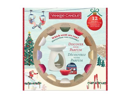 Yankee Candle vánoční sada 12 vosků a aromalampy