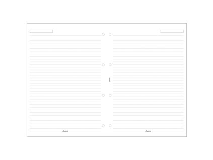 Filofax, Papíry pro diáře, linkované, A4 (Barva bílá)