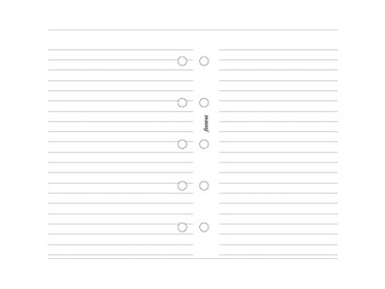 Filofax, Papíry pro diáře, linkované, mini (Barva bílá)