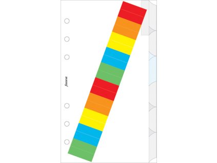 Filofax, Rozřazovače pro diáře, 6 záložek, osobní (Barva mix barev)