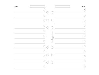 Filofax, Seznam úkolů pro diáře, bílá (Velikost osobní)