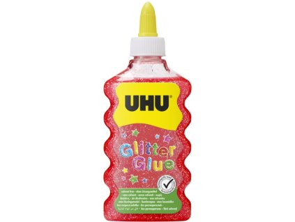 UHU Glitter Glue Silver Maxi- třpytkové lepidlo pro dekorace 185 g / 177 ml