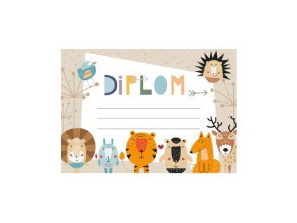 diplom a5 zviratka