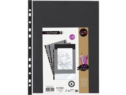 Viquel, Prezentační kapsa Creativ A4, černý p.,10 ks