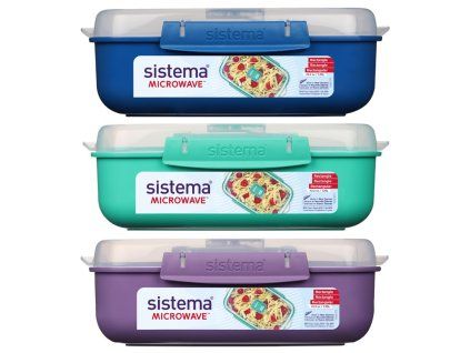 Sistema Krabička na ohřev jídla Microwave Rectangle 1,25 l, mix barev