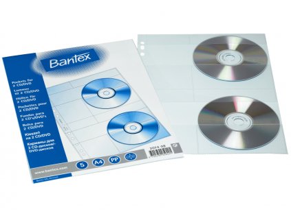 Bantex, obal na 2 CD, 5 folií