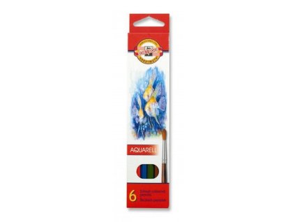Koh-i-noor, mondeluz školní akvarelové pastelové tužky 3715 6 ks v sadě