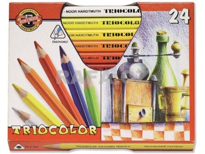 Koh-i-noor, TRIOCOLOR umělecké pastelové tužky 3154  24 ks v sadě