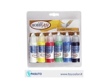 Hobby Color Art, barva na textil, set 6x25 ml