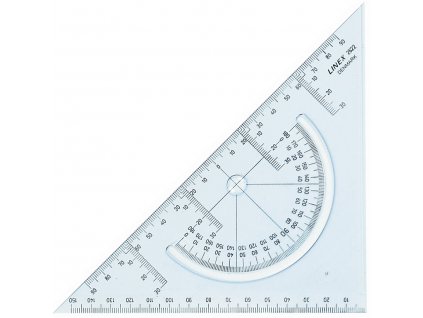 Linex, geometrický trojúhelník, úhloměr a pravítko v jednom