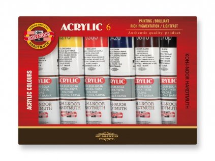 Koh-i-noor, akrylová barva  souprava 6x40 ml