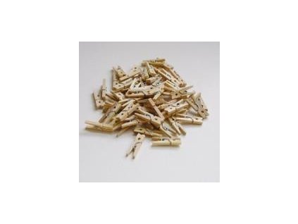 dřevěné kolíčky natur, 25 mm, 100 ks