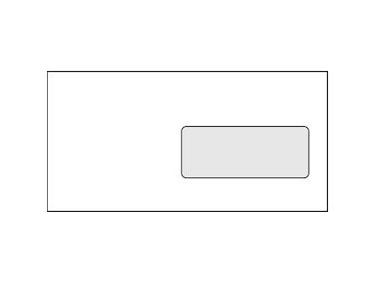 obálka DL podlouhlá samolepicí s páskou, okénko vpravo, 1000 ks