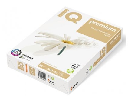 A4, 500 listů, IQ Premium TRIOTEC, xerografický papír A4/90g.