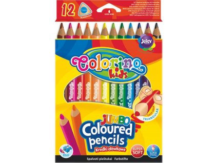 Colorino, trojhranné Jumbo pastelky, 12 barev