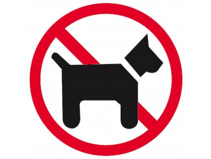 Apli, informační značka, zákaz vstupu se psy