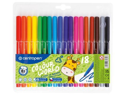 Popisovače Centropen 7550/18 - sada 18 ks