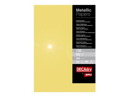 Apli, metalický papír A4, 130g, 50 ls (Barva zlatý)