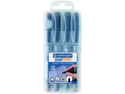 Popisovač Centropen Permanent OHP 2636 / sada 4 ks