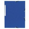 Exacompta spisové desky s gumičkou a štítkem, A4 maxi, prešpán (Barva modrá)