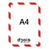 Tarifold, bezpečnostní magnetický samolepicí rámeček A4 (Barva červená)