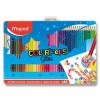 Pastelky Maped Color'Peps Metal Box, trojhranné v plechové krabičce, 48 barev