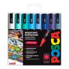 Posca sada popisovačů PC-5M, OCEAN, 1,8 - 2,5 mm, mix mořských tónů (8 ks)