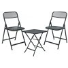 PROGARDEN Zahradní nábytek skládací sada stůl + 2 židle