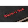 Oxford, Zápisník Black n´ Red Notebook, 70 listů, linkovaný, černá (Velikost A4)