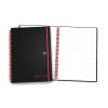 Oxford, Zápisník Black n´ Red Notebook, 70 listů, čtverečkovaný, černá (Velikost A4)