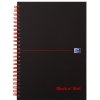 Oxford, Zápisník Black n´ Red Notebook, 70 listů, čtverečkovaný, černá (Velikost A4)