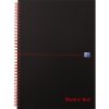 Oxford, Zápisník Black n´ Red Notebook, 70 listů, čtverečkovaný, černá (Velikost A4)