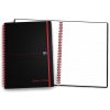 Oxford, Zápisník Black n´ Red Movebook, 70 listů, linkovaný, černá (Velikost A4)