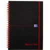 Oxford, Zápisník Black n´ Red Movebook, 70 listů, čtverečkovaný, černá (Velikost A4)