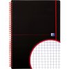 Oxford, Zápisník Black n´ Red Movebook, 70 listů, čtverečkovaný, černá (Velikost A4)