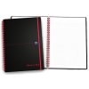 Oxford, Zápisník Black n´ Red Movebook, 70 listů, čtverečkovaný, černá (Velikost A4)