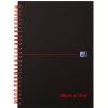 Oxford, Zápisník Black n´ Red Notebook, 70 listů, linkovaný, černá (Velikost A4)