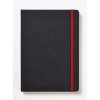 Oxford, Zápisník Black n´ Red Journal, 72 listů, linkovaný, pevné desky, černá (Velikost A6)