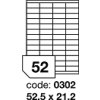 Rayfilm, etikety samolepicí 52,5x21,2 mm kód R01000302, 100 listů