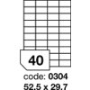 Rayfilm, etikety samolepicí 52,5x29,7 mm kód R01000304 100 listů