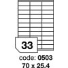 Rayfilm, etikety samolepicí 70x25,4 mm kód R01000503, 100 listů