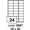 Rayfilm, etikety samolepicí 70x35 mm kód R01000507, 100 listů