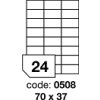 Rayfilm, etikety samolepicí 70x37 mm kód R01000508, 100 listů